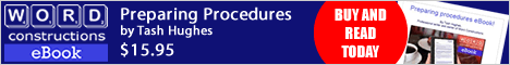 Preparing Procedures eBook from Word Constructions